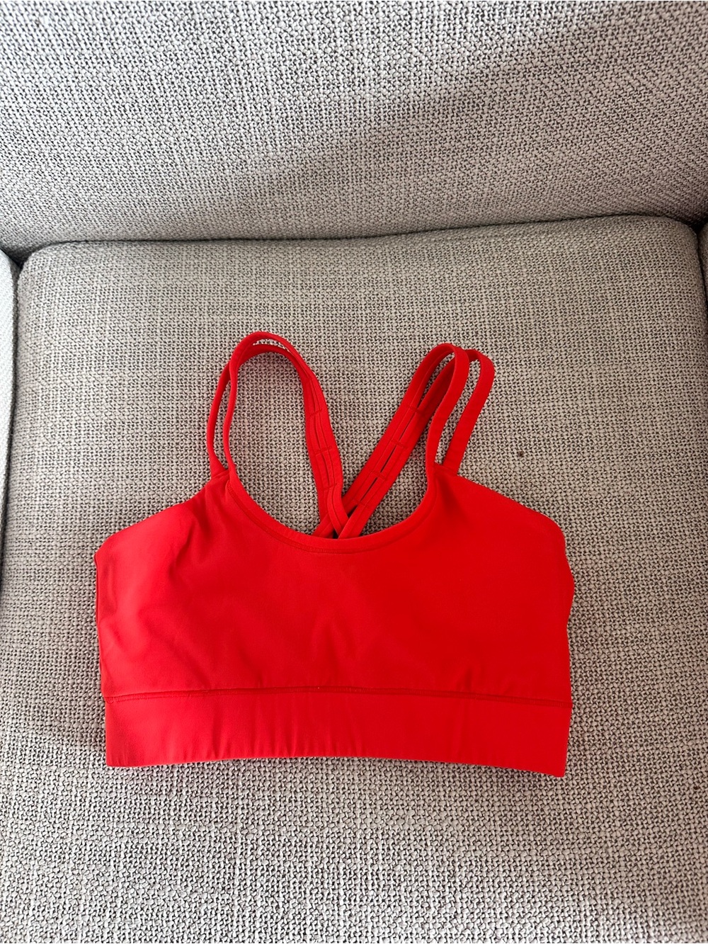 Janji Red/orange Double-Strap Sports Bra. XS EUC